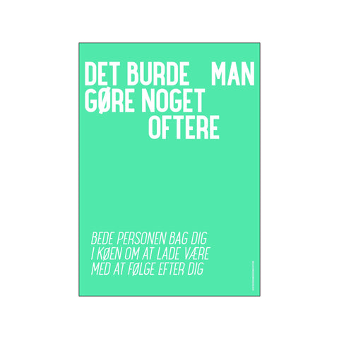 Folk i køen — Art print by Det burde man... from Poster & Frame