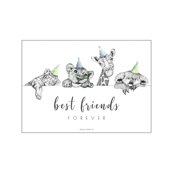 BEST FRIENDS — Art print by Wood Stories from Poster & Frame