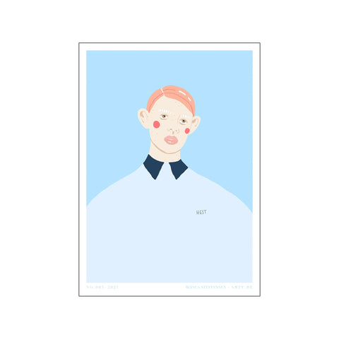 Blå Hest — Art print by Bianca Steffensen from Poster & Frame