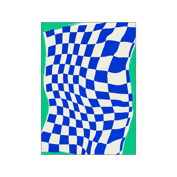 Blue Checker Cloth — Art print by Little Dean from Poster & Frame