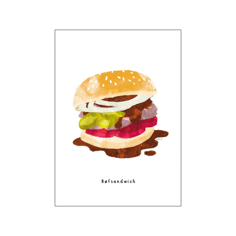 Bøfsandwich — Art print by Line Malling Schmidt from Poster & Frame