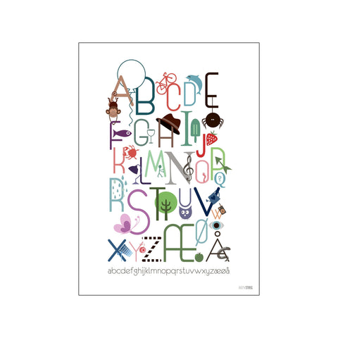 Børne ABC vol 1 — Art print by Min Streg from Poster & Frame