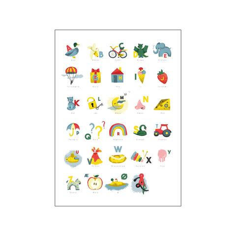 Børnenes alfabet ll – Børneplakat — Art print by Citatplakat from Poster & Frame