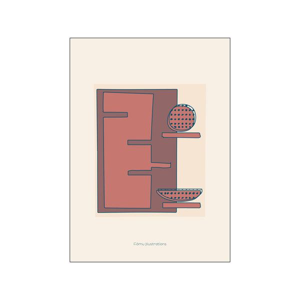 Bowls, brown — Art print by Fōmu illustrations from Poster & Frame