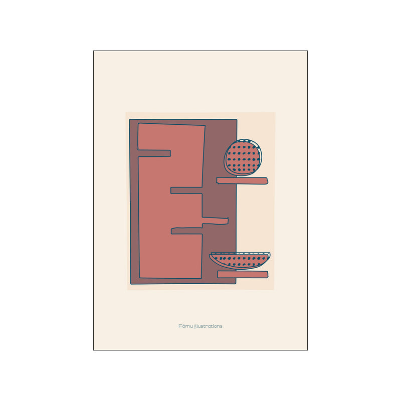 Bowls, brown — Art print by Fōmu illustrations from Poster & Frame