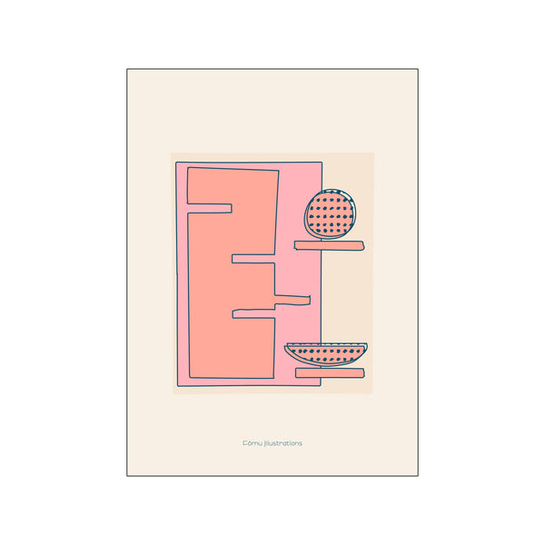 Bowls, coral — Art print by Fōmu illustrations from Poster & Frame
