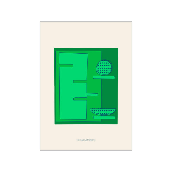 Bowls, green — Art print by Fōmu illustrations from Poster & Frame