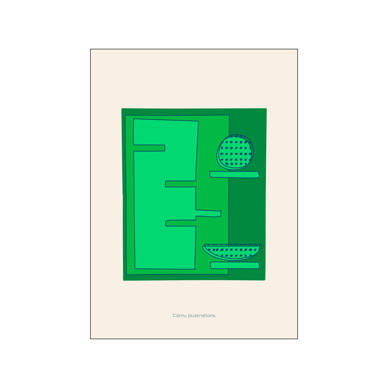 Bowls, green — Art print by Fōmu illustrations from Poster & Frame