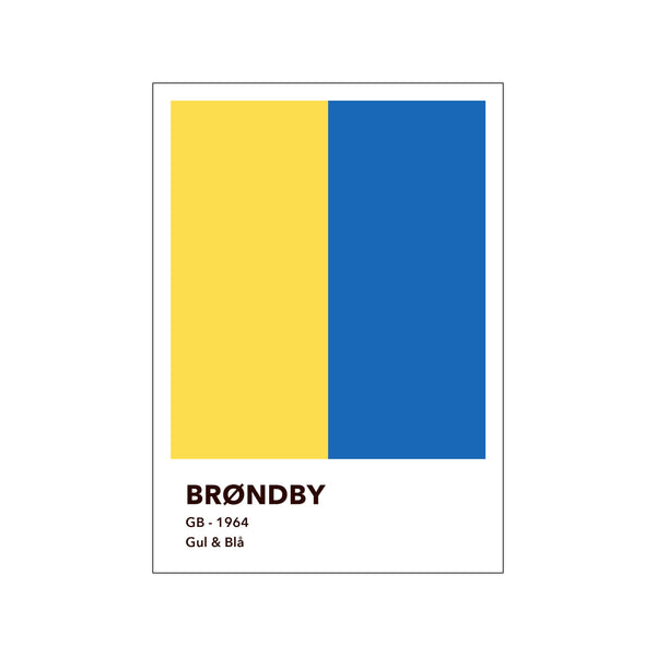 Brøndby Gul & Blå — Art print by Olé Olé from Poster & Frame