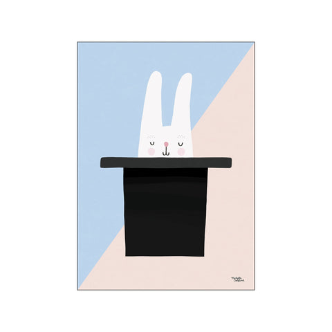 Bunny hat trick — Art print by Michelle Carlslund - Kids from Poster & Frame