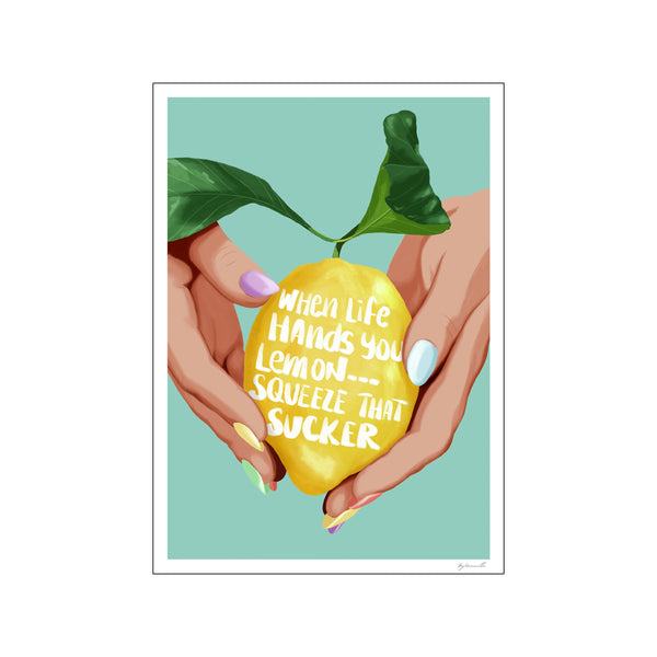 Squeeze That Lemon — Art print by ByKammille from Poster & Frame