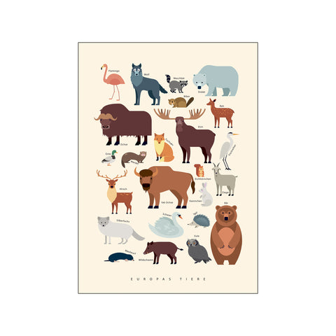 Europas Tiere — Art print by Citatplakat from Poster & Frame