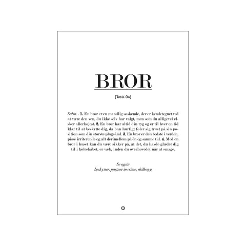 Bror definition — Art print by Citatplakat from Poster & Frame