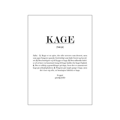 Kage definition — Art print by Citatplakat from Poster & Frame