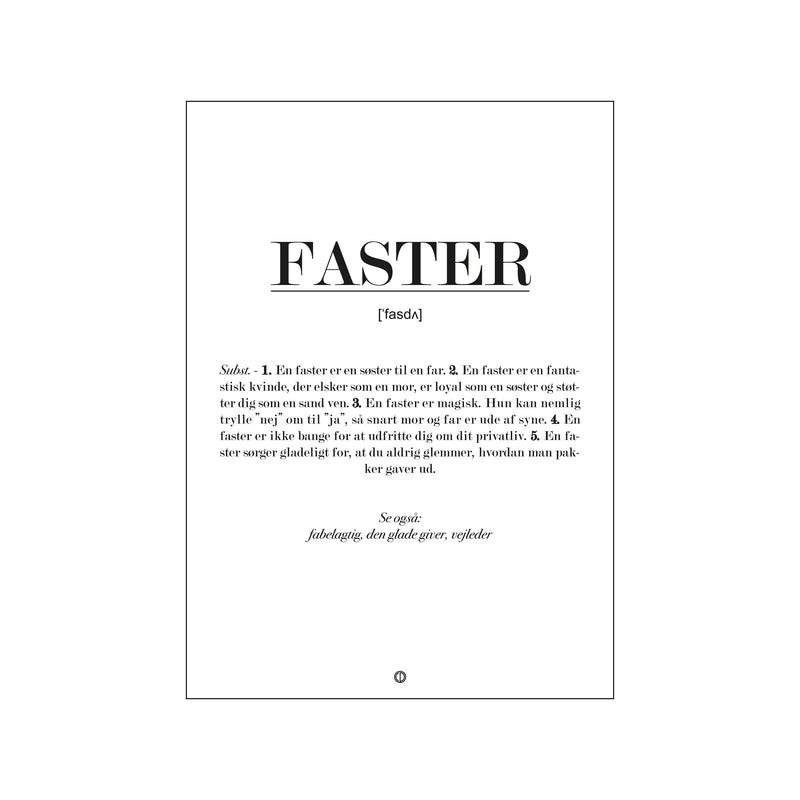 Faster definition — Art print by Citatplakat from Poster & Frame