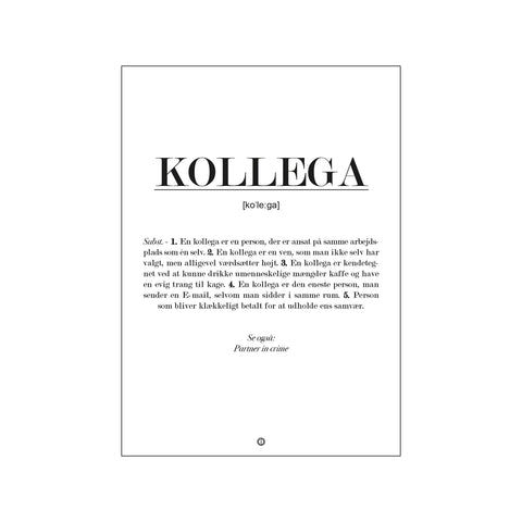 Kollega — Art print by Citatplakat from Poster & Frame