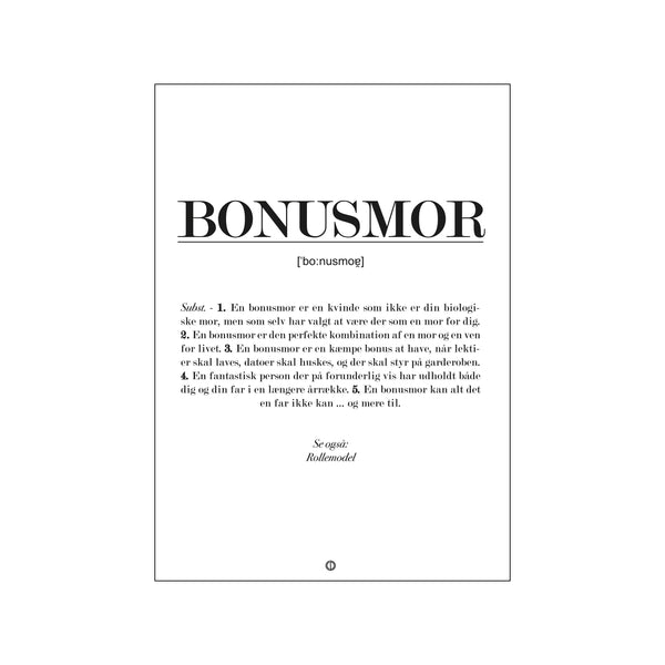 Bonusmor definition — Art print by Citatplakat from Poster & Frame