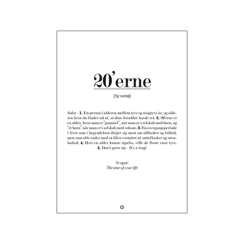 20'erne — Art print by Citatplakat from Poster & Frame