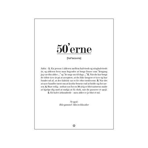 50'erne — Art print by Citatplakat from Poster & Frame