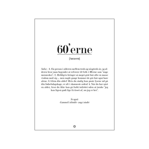 60'erne — Art print by Citatplakat from Poster & Frame