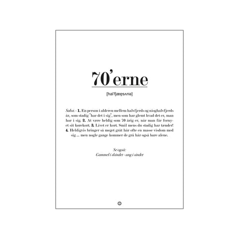 70'erne — Art print by Citatplakat from Poster & Frame