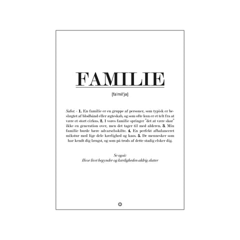 Familie — Art print by Citatplakat from Poster & Frame