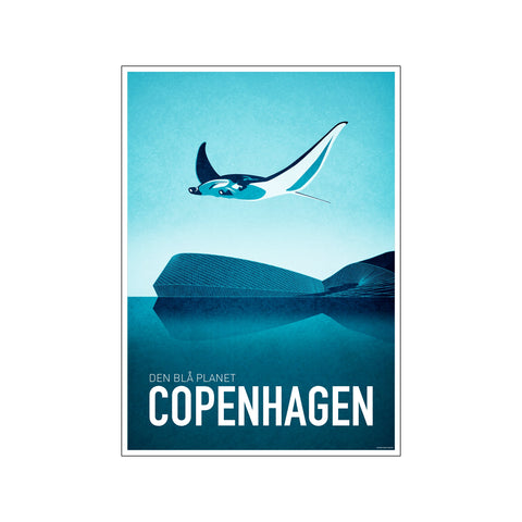 Copenhagen Den Blå Planet — Art print by Copenhagen Poster from Poster & Frame