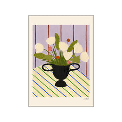 Flowers on Striped Cloth — Art print by The Poster Club x Carla Llanos from Poster & Frame