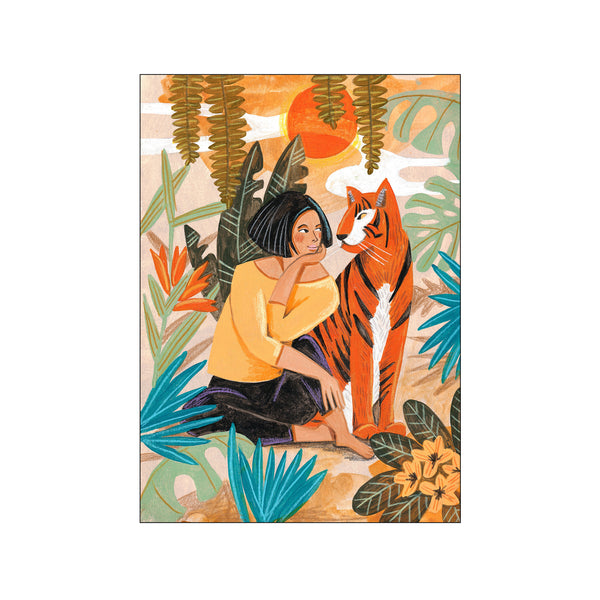Woman with Tiger — Art print by Caroline Bonne Müller from Poster & Frame