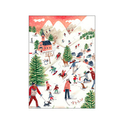 Mountain Landscape with the houses in the snow — Art print by Caroline Bonne Muller from Poster & Frame