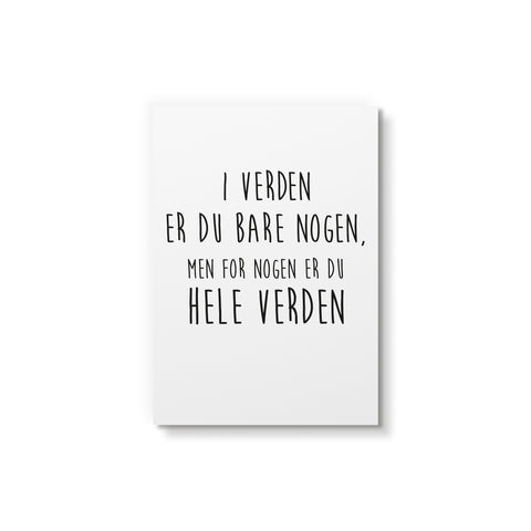 I verden er du bare nogen - Art Card