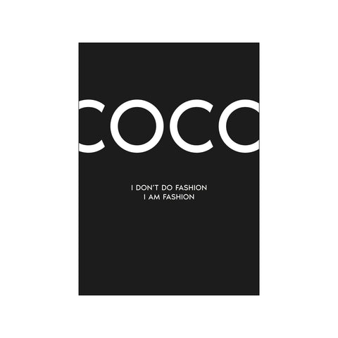 Coco - Black — Art print by Citatplakat from Poster & Frame