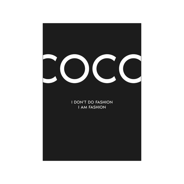 Coco - Black — Art print by Citatplakat from Poster & Frame