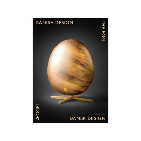 Danish Design - Ægget Figuren Sort — Art print by Brainchild from Poster & Frame