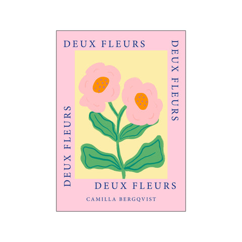 DEUX FLEURS PINK — Art print by Camilla Bergqvist from Poster & Frame