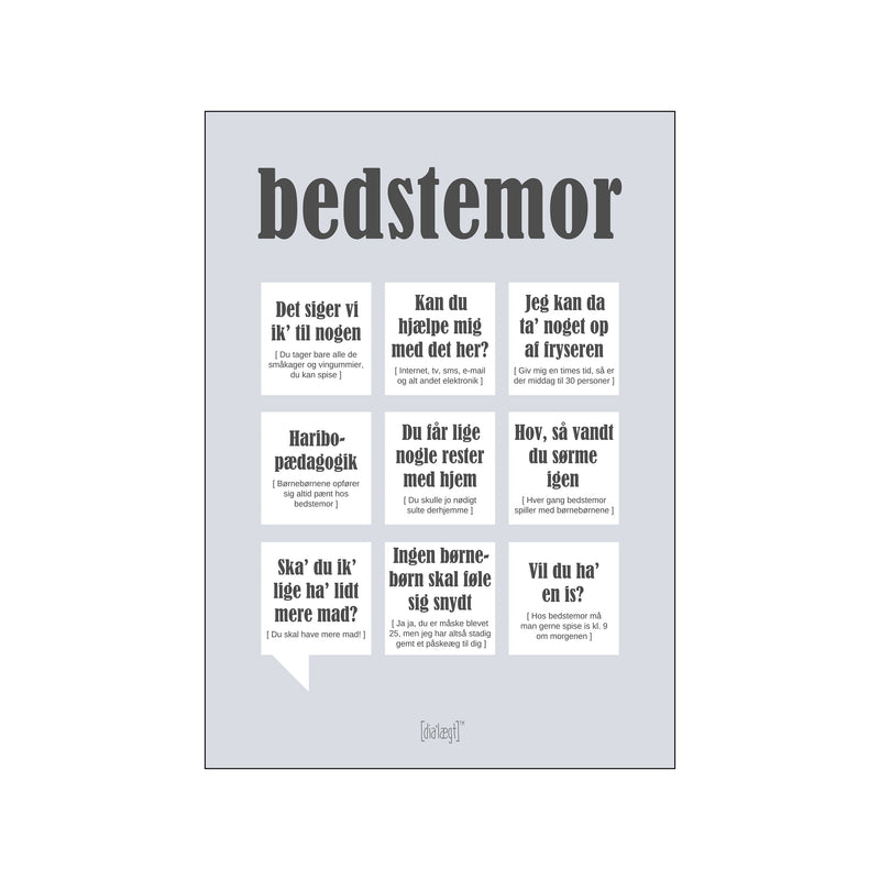 Bedstemor — Grå — Art print by Dialægt from Poster & Frame