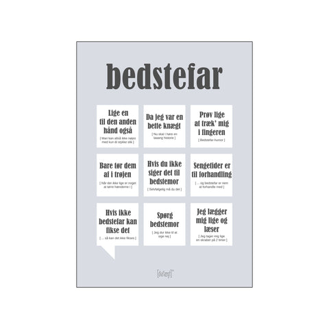 Bedstefar — Grå — Art print by Dialægt from Poster & Frame