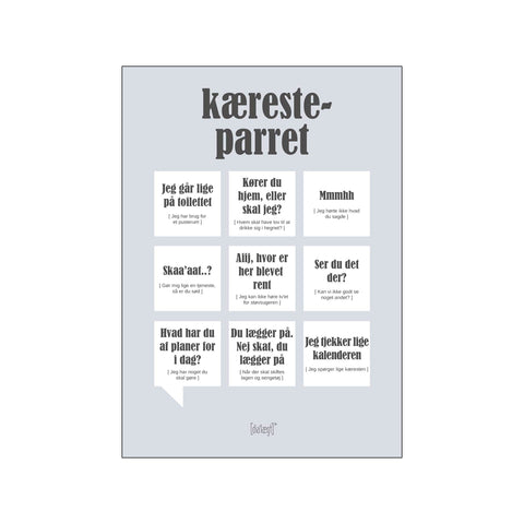 Kæresteparret — Grå — Art print by Dialægt from Poster & Frame