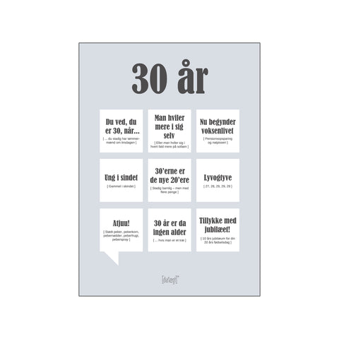 30 år — Grå — Art print by Dialægt from Poster & Frame