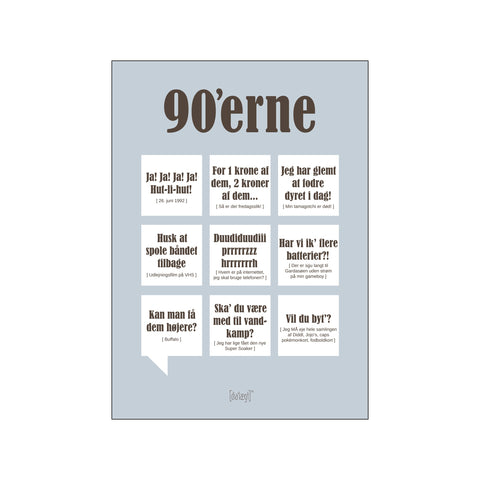 90'er — Grå — Art print by Dialægt from Poster & Frame