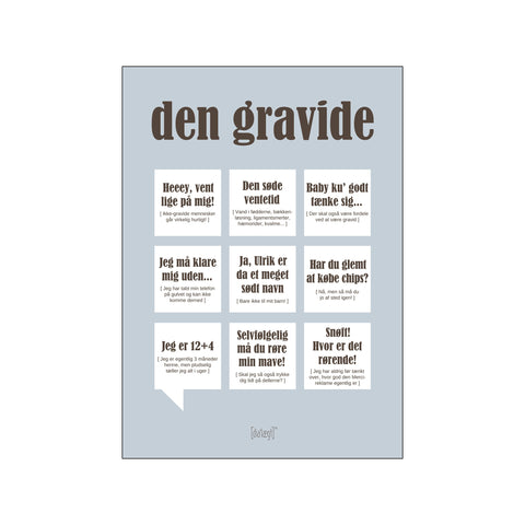 Den gravide — Grå — Art print by Dialægt from Poster & Frame