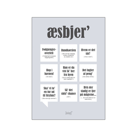 Æsbjerg — Grå — Art print by Dialægt from Poster & Frame