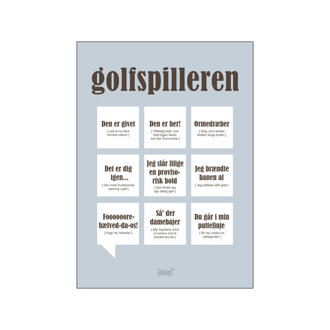 Golfspilleren — Grå — Art print by Dialægt from Poster & Frame