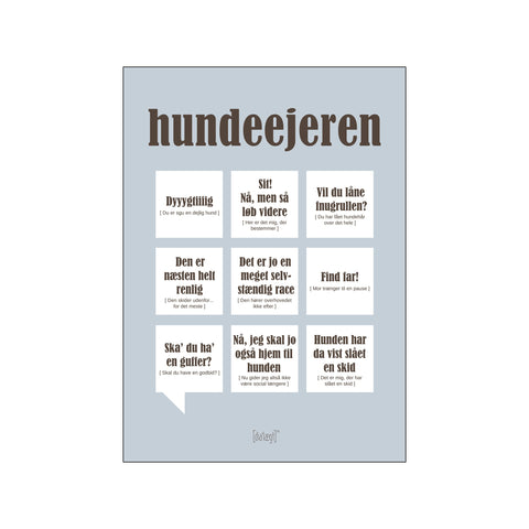 Hundeejer — Grå — Art print by Dialægt from Poster & Frame