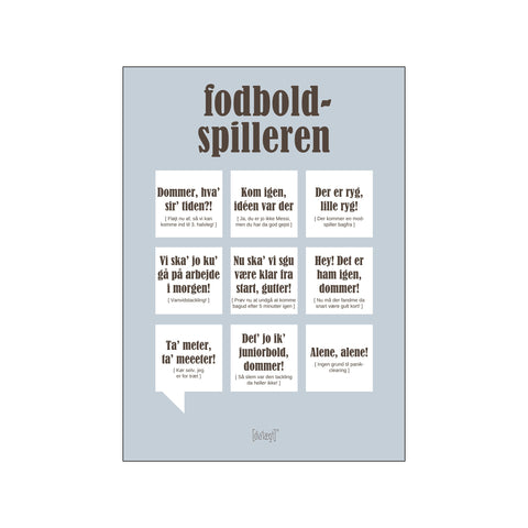 Fodboldspilleren — Grå — Art print by Dialægt from Poster & Frame