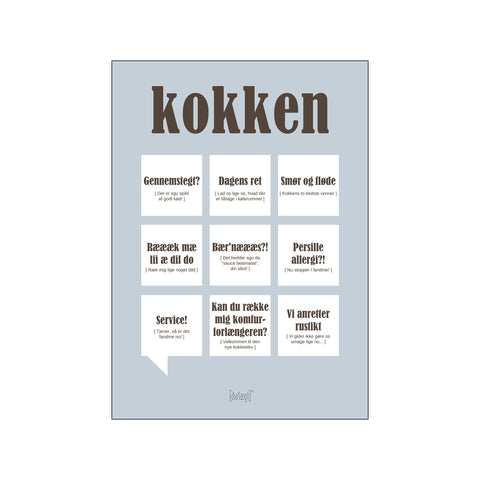 Kokken — Grå — Art print by Dialægt from Poster & Frame