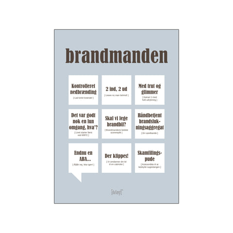 Brandmanden — Grå — Art print by Dialægt from Poster & Frame