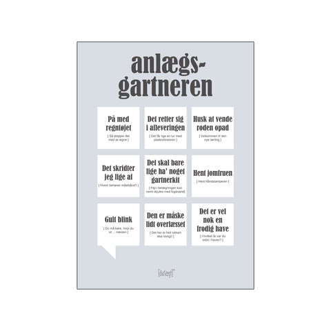 Anlægsgartneren — Grå — Art print by Dialægt from Poster & Frame