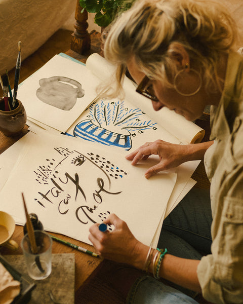Artist in their studio