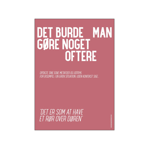 Metafoer og udtryk — Art print by Det burde man... from Poster & Frame